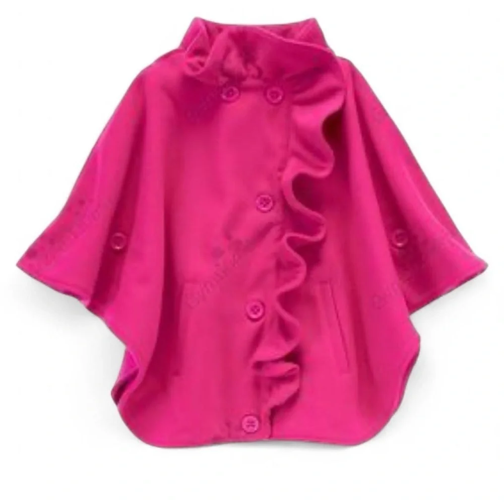 Gymboree Hot Pink Cape Coat Jacket – Girl’s Size Small (5/6)